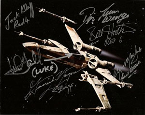 X-Wing Pilots autographs&mdash;Collection of Gary X